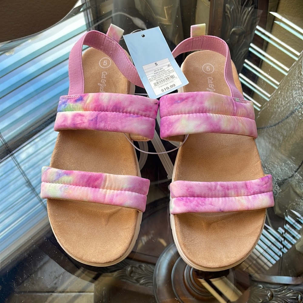 Big kids cat & jack sandals NWT